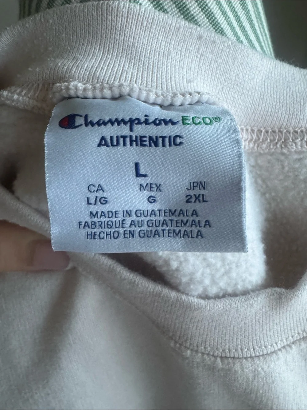 Champion Eco Light Pink Crewneck Sweatshirt with Embroidered Supreme Style Logo